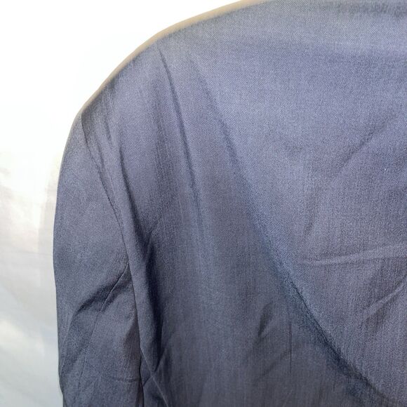 Coppley 1883 Men’s Dress Blazer Size 46L Navy Blue Wool Business Formal - Picture 12 of 14